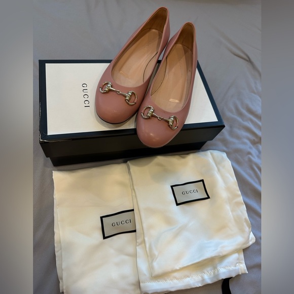 Authentic GUCCI light pink ballerinas size 37 - Picture 1 of 9